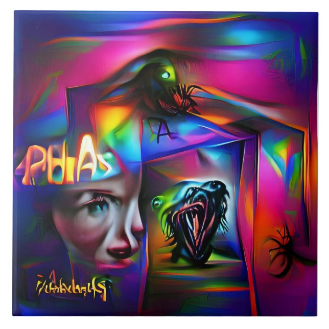 Achulophobia  ceramic tile (Front)