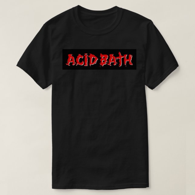Acid Bath Band Logo Sticker T-Shirt (Design Front)