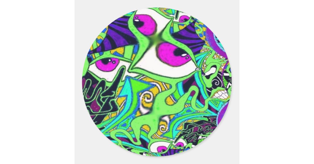 Acid Classic Round Sticker | Zazzle