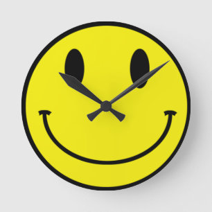 Acid Face Round Clock