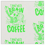 acid green halloween coffee drinking zombie fabric