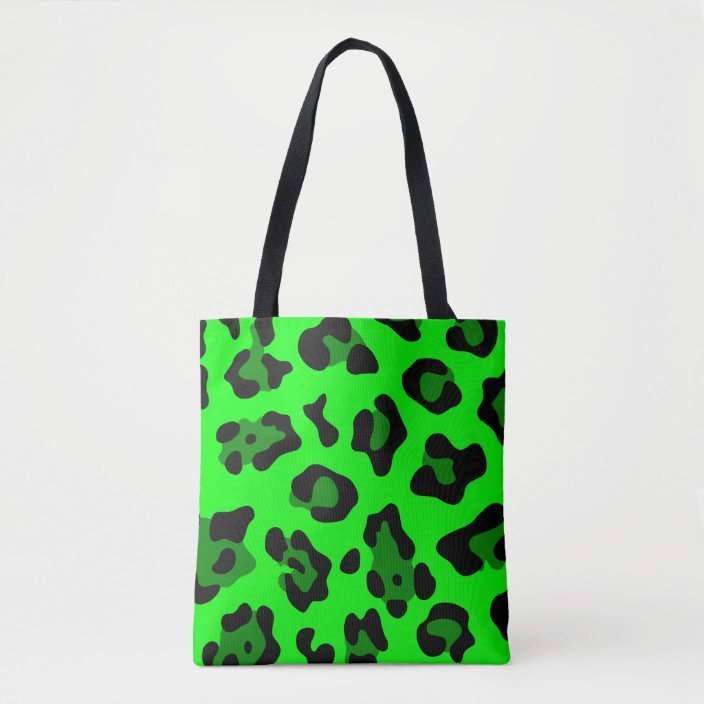 green leopard print bag