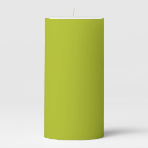 Acid Green solid color  Pillar Candle