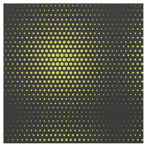 Acid Green Techno Dots Modern Black Fabric
