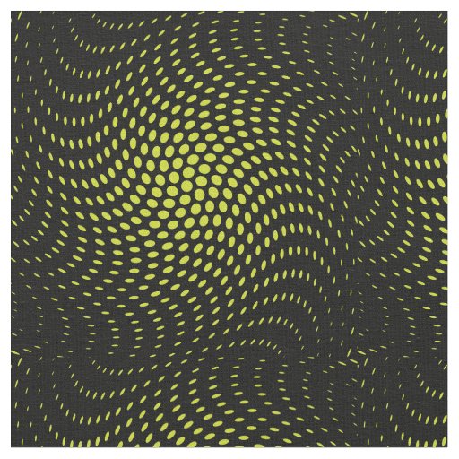 Acid Green Twist Polka Dots Pattern Fabric