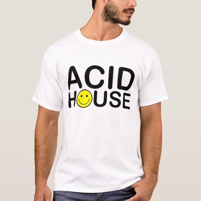 Acid house music retro pioneer DJ t-shirt (Front)
