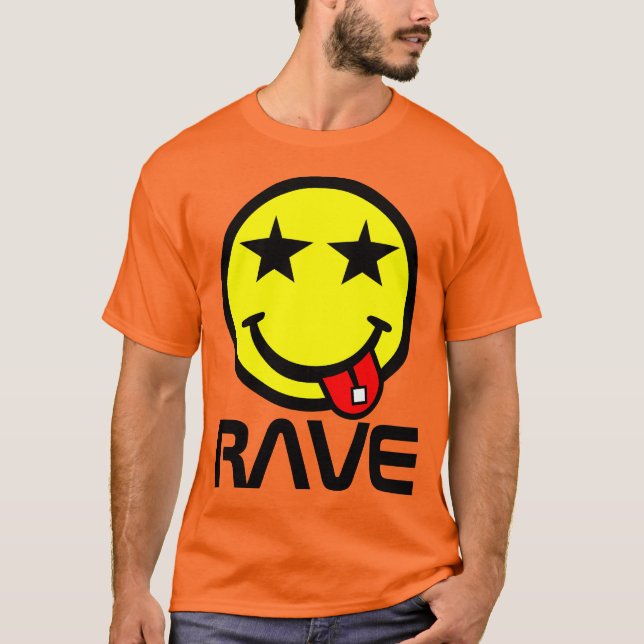 Acid Rave Smile Face Tie Dye T-Shirt (Front)