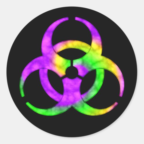 Acid Spiral Biohazard Symbol Sticker