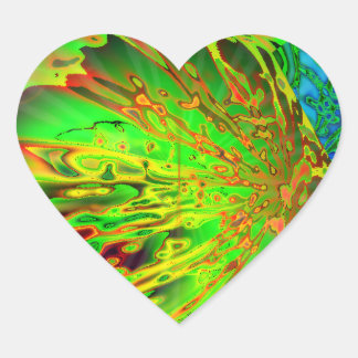 Acid Splash Heart Sticker