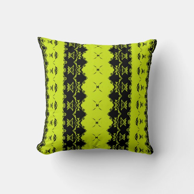 Acid Symphony Throw Pillow (Front)