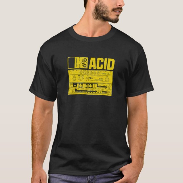 Acid TB303 Bass Distortion Pedal Analog Synthesize T-Shirt (Front)