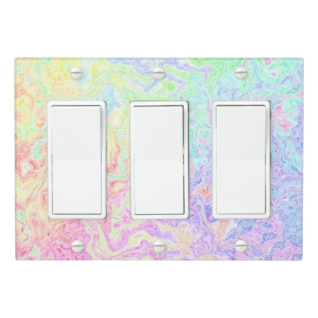 Acid Trip Swirls Light Switch Cover (In Situ)
