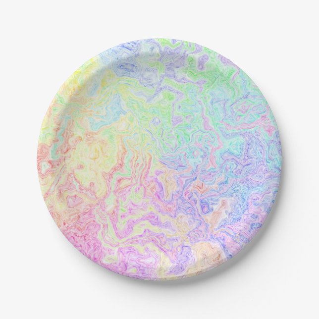 Acid Trip Swirls Paper Plates (Front)