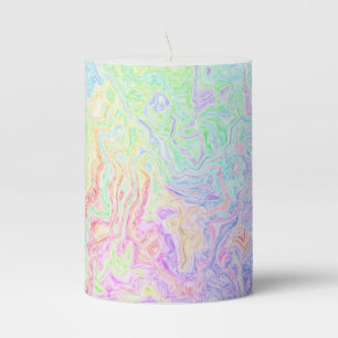 Acid Trip Swirls Pillar Candle
