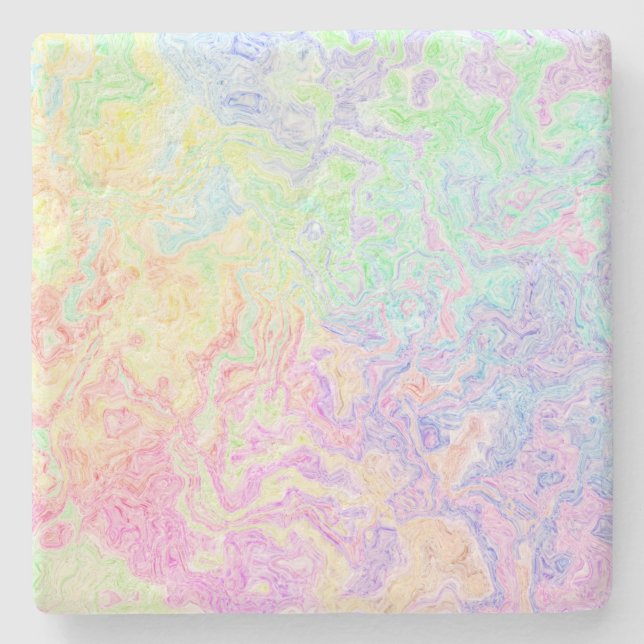 Acid Trip Swirls Stone Coaster (Front)