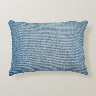 Acid wash blue jeans, denim texture. accent pillow