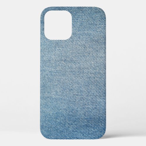 Acid wash blue jeans denim texture iPhone 12 case