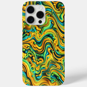 Acid Wave Camo, trippy design, camouflage pattern iPhone 15 Pro Max Case