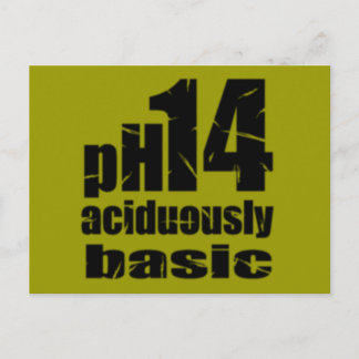 Aciduously Basic humor postcard