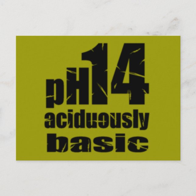 Aciduously Basic humor postcard (Front)