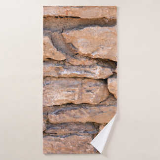 Acient brick wall. Grunge brick wall background. B Bath Towel