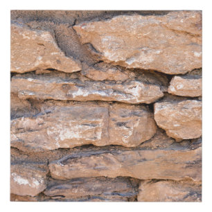 Acient brick wall. Grunge brick wall background. B Faux Canvas Print