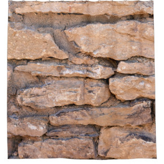 Acient brick wall. Grunge brick wall background. B Shower Curtain