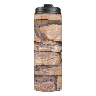 Acient brick wall. Grunge brick wall background. B Thermal Tumbler