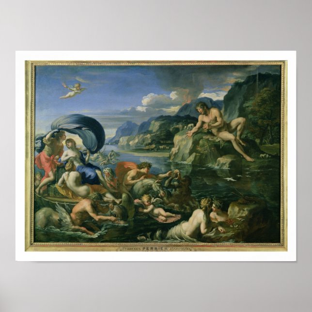 Acis and Galetea Hiding from the Giant Polyphemus Poster (Front)