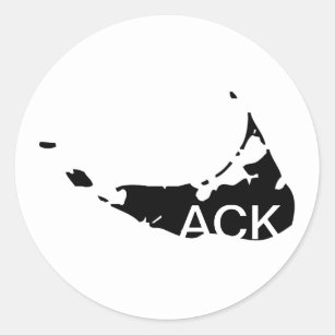 ACK Nantucket Classic Round Sticker