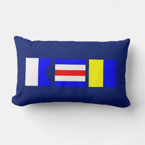 ACK Nantucket Nautical Flag Lumbar Pillow