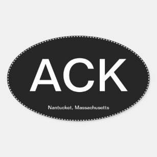 ACK Nantucket Oval Bumper Sticker