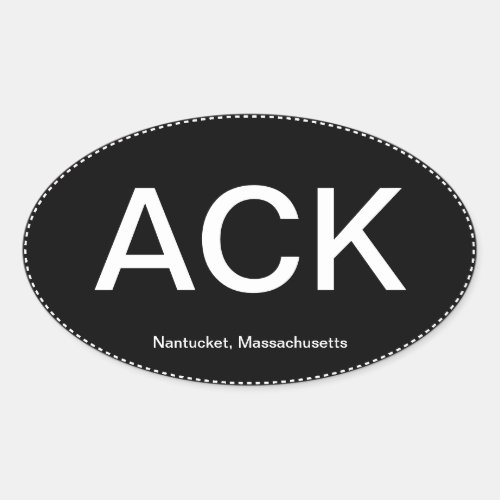 ACK Nantucket Oval Bumper Sticker