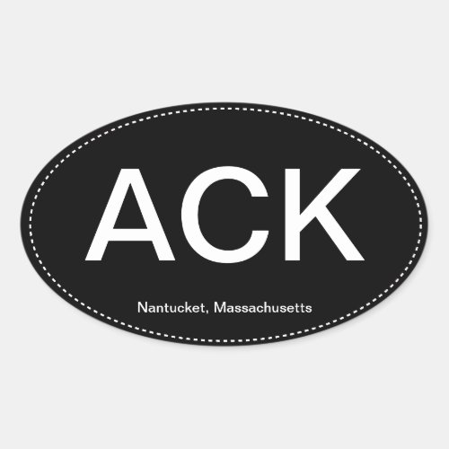 ACK Nantucket Oval Bumper Sticker