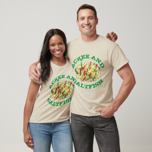 Ackee and Saltfish Cod Jamaican Caribbean Food T_Shirt