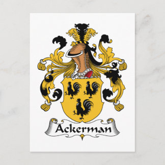Ackerman Family Crest Postcard