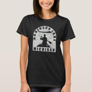 Ackerson Lake Canoeing Michigan T-Shirt