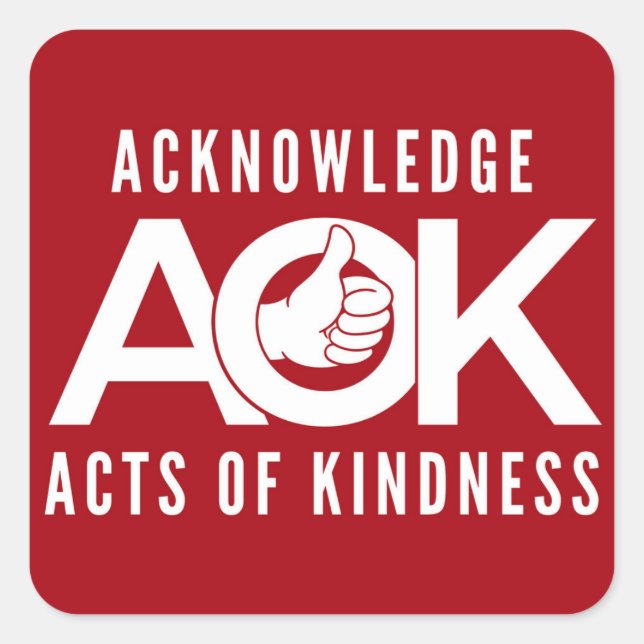 Acknowledge Acts of Kindness Stickers (Front)