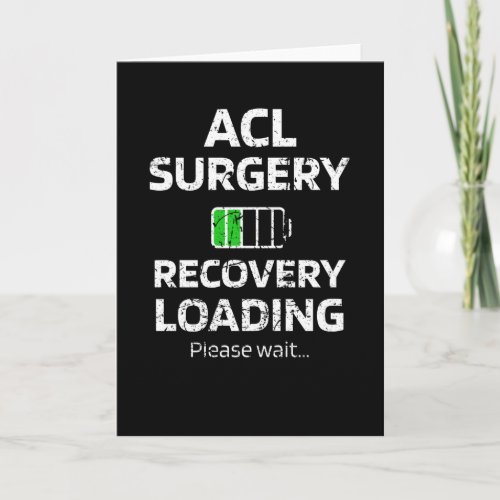 ACL Surgery Recovery  ACL Knee Surgery Survivor Card