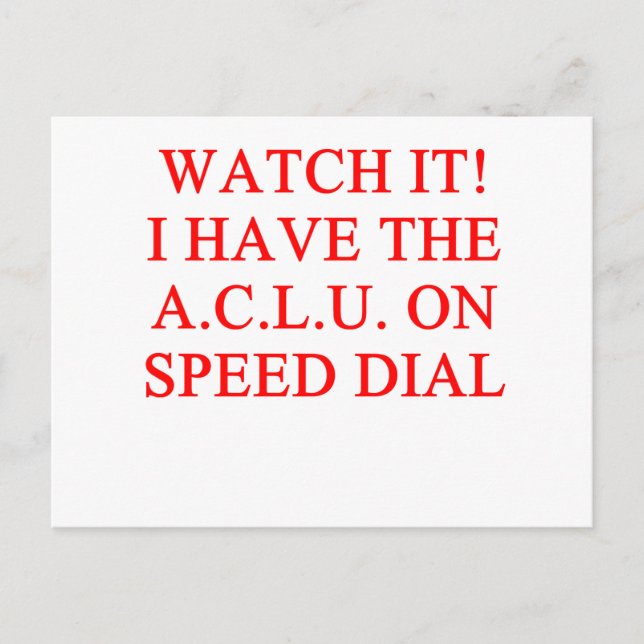 ACLU joke Postcard (Front)