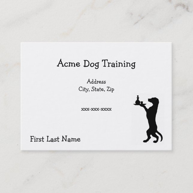 Acme Dog Training Business Card (Front)