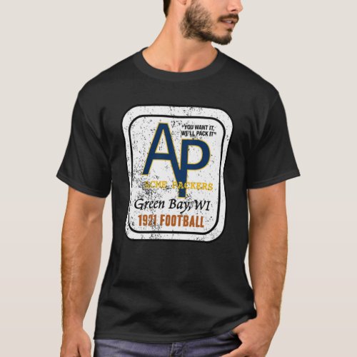 Acme Packers Distressed Logo  Defunct Football Tea T_Shirt