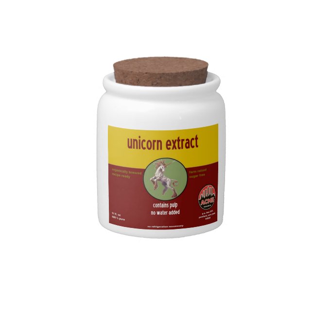 acme unicorn extract candy jar (Front)