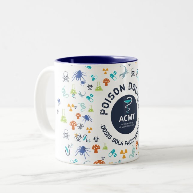 ACMT Poison Doctor Blue Two-Tone Coffee Mug (Front Left)