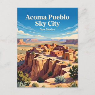 Acoma Pueblo Sky City New Mexico Postcard