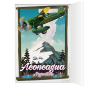Aconcagua Argentina travel poster Cards (Inside (Left))