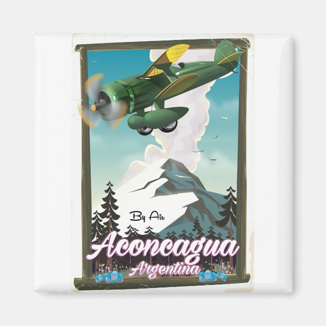 Aconcagua Argentina travel poster Magnet (Front)