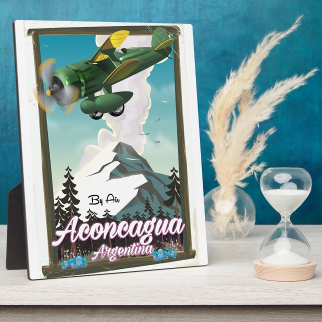 Aconcagua Argentina travel poster Plaque (Side)