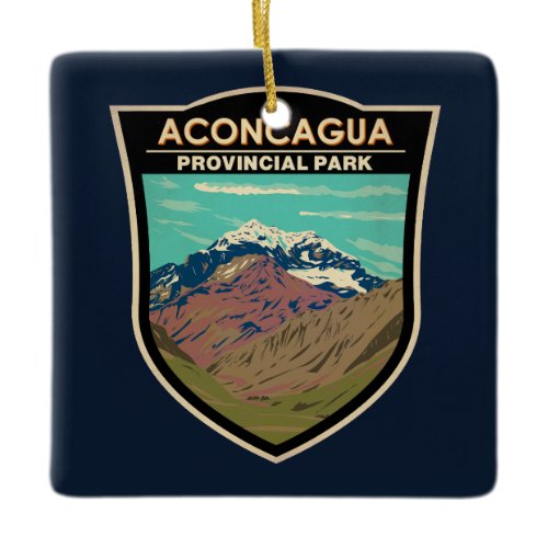 Aconcagua Provincial Park Argentina Travel Vintage Ceramic Ornament