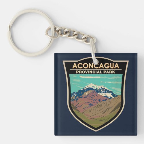 Aconcagua Provincial Park Argentina Travel Vintage Keychain